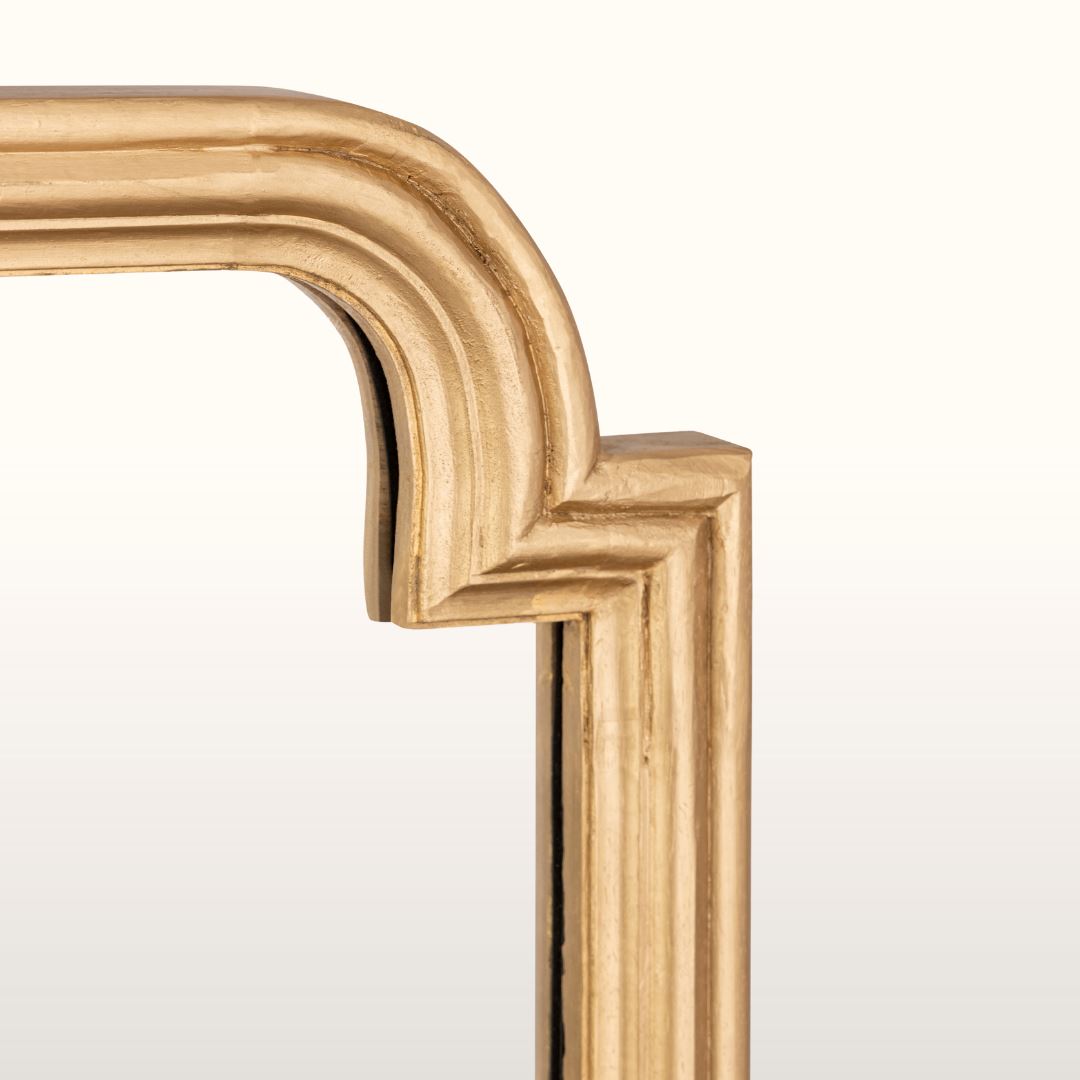 Oscar Mantle Mirror- Gold/ Black Finishes