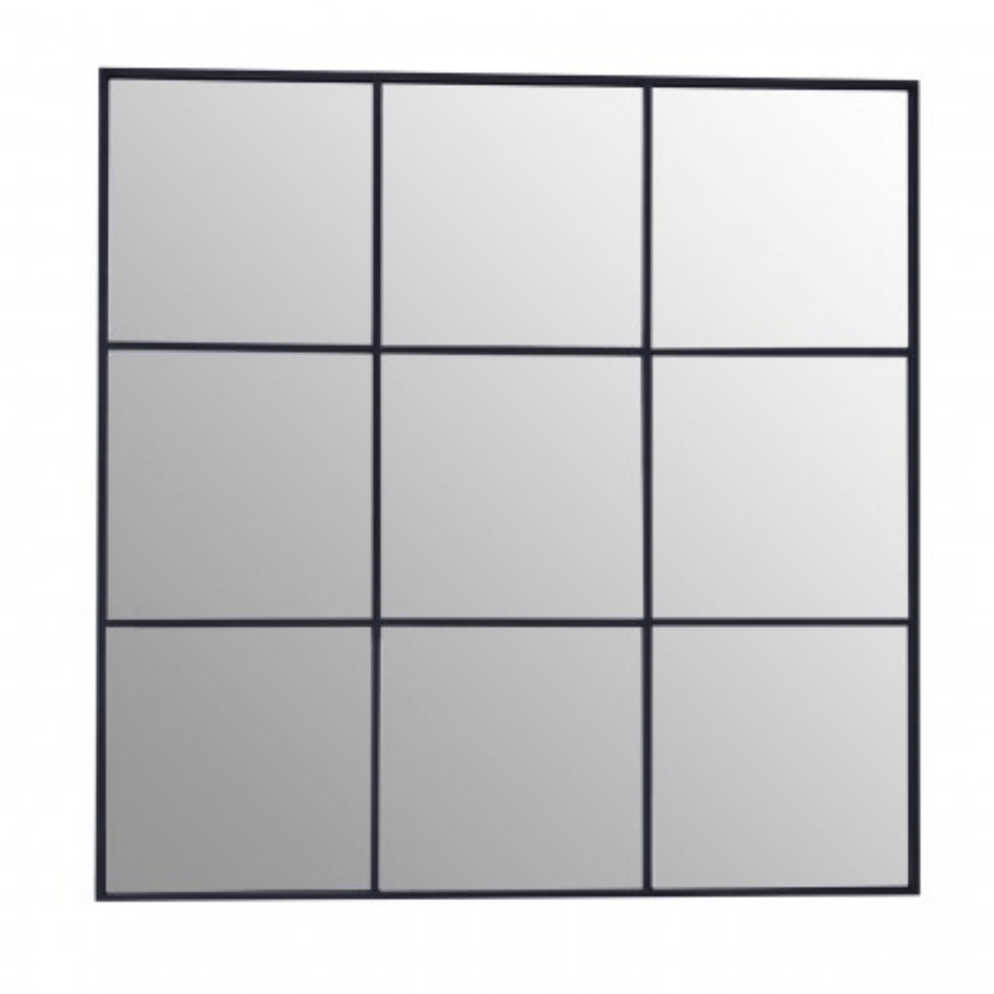 Grid Wall Mirror With Black Finish Frame - Cusack Lighting