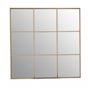Grid Wall Mirror With Gold Finish Frame - Cusack Lighting