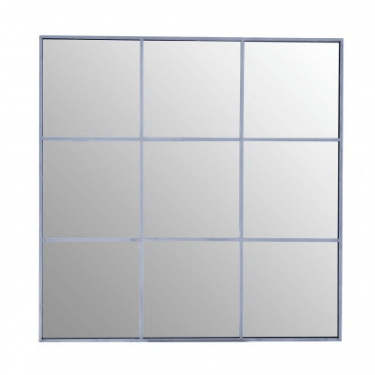 Grid Wall Mirror With Silver Finish Frame - Cusack Lighting