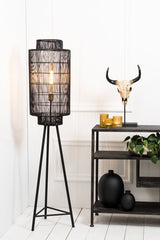 Gruaro Medium Floor Lamp Tripod - Matt Black & Antique Bronze Finish