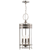 Guildhall 3Lt Lantern Ceiling Light - Polished Nickel/Dark Bronze Finish