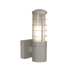 Beta 4-ring/Plain Outdoor Wall Lantern - Matt Silver/Brown Integrated LED IP54