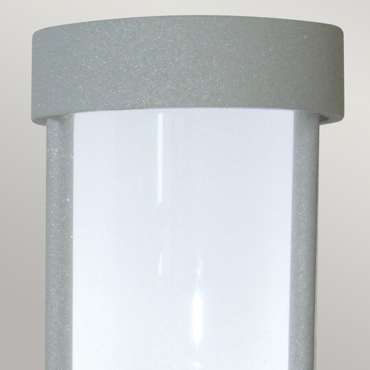 Beta 4-ring/Plain Outdoor Wall Lantern - Matt Silver/Brown Integrated LED IP54