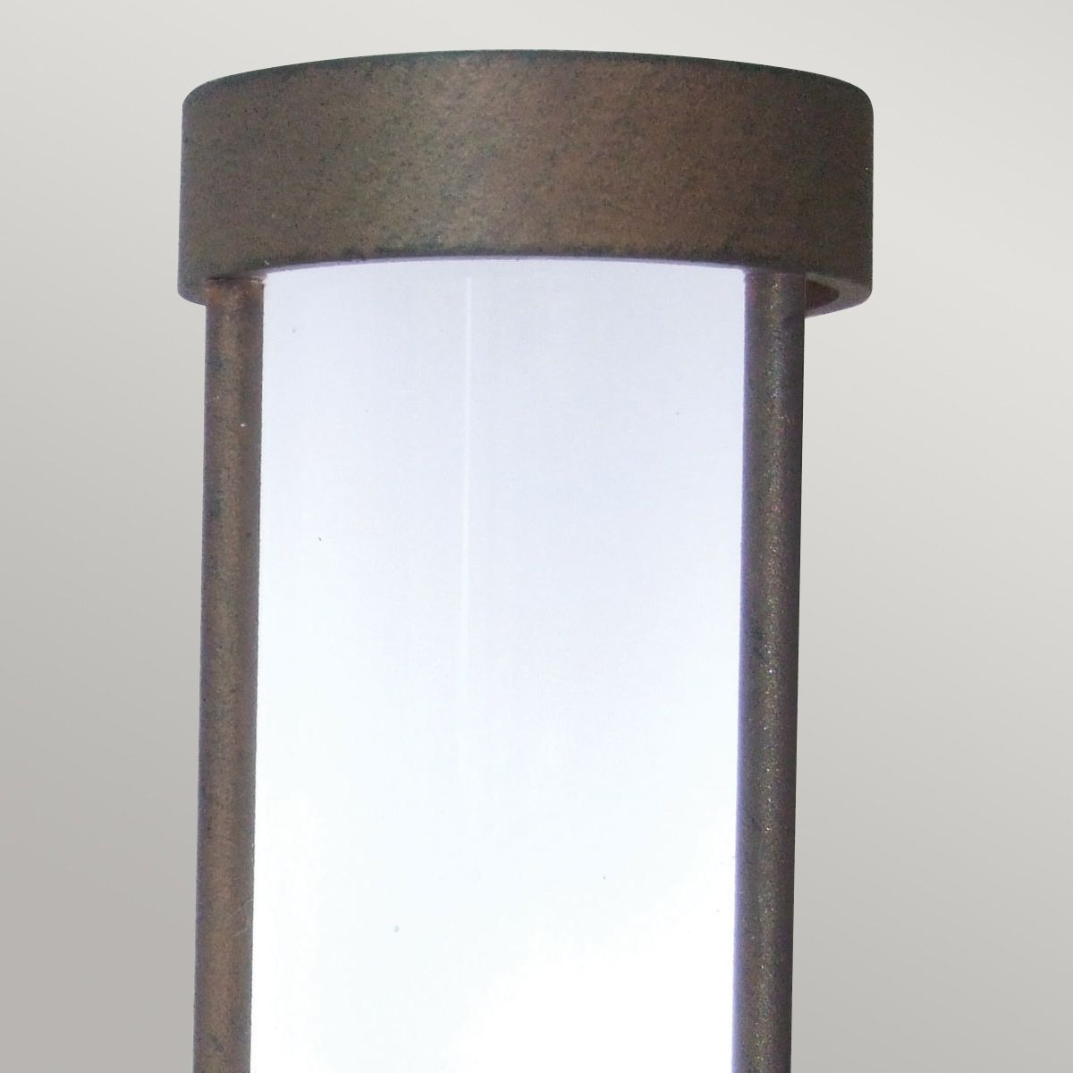 Beta 4-ring/Plain Outdoor Wall Lantern - Matt Silver/Brown Integrated LED IP54