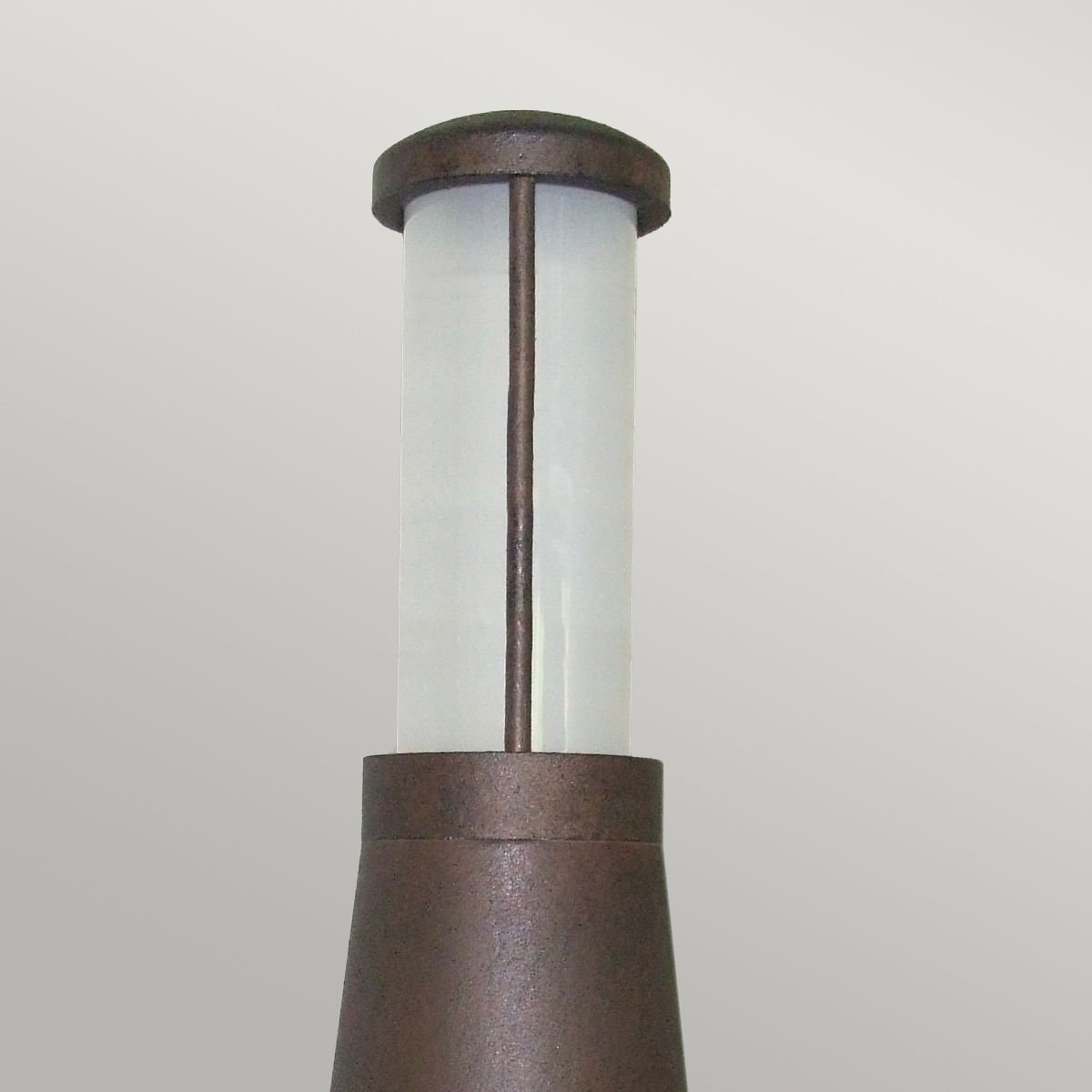 Beta Aluminium Ring/Plain Bollard - Aged Iron/Matt Silver Integrated LED IP54