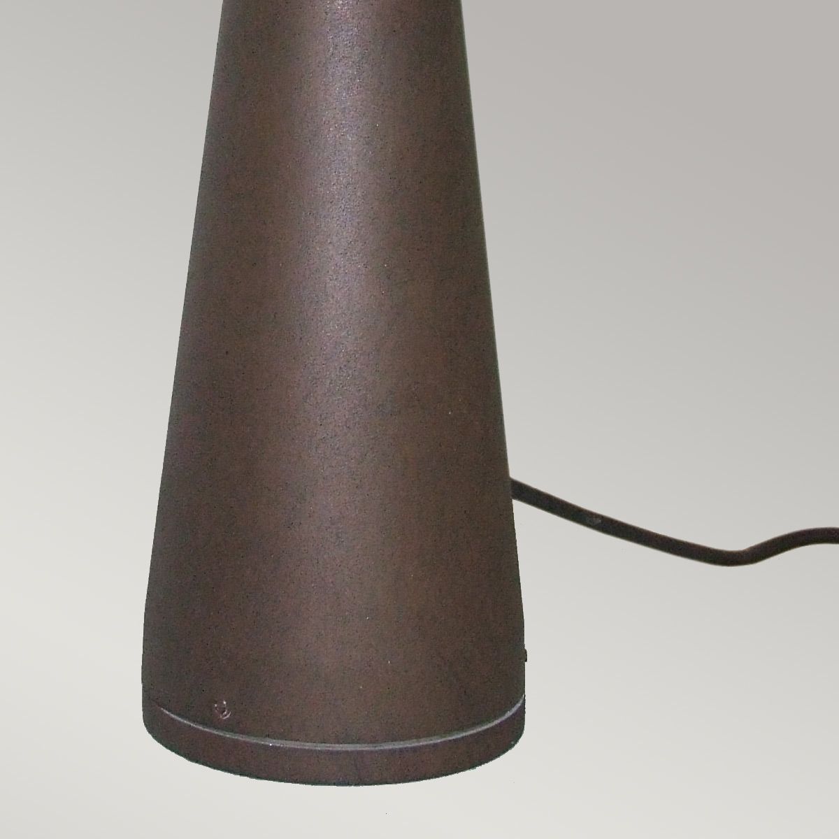 Beta Aluminium Ring/Plain Bollard - Aged Iron/Matt Silver Integrated LED IP54