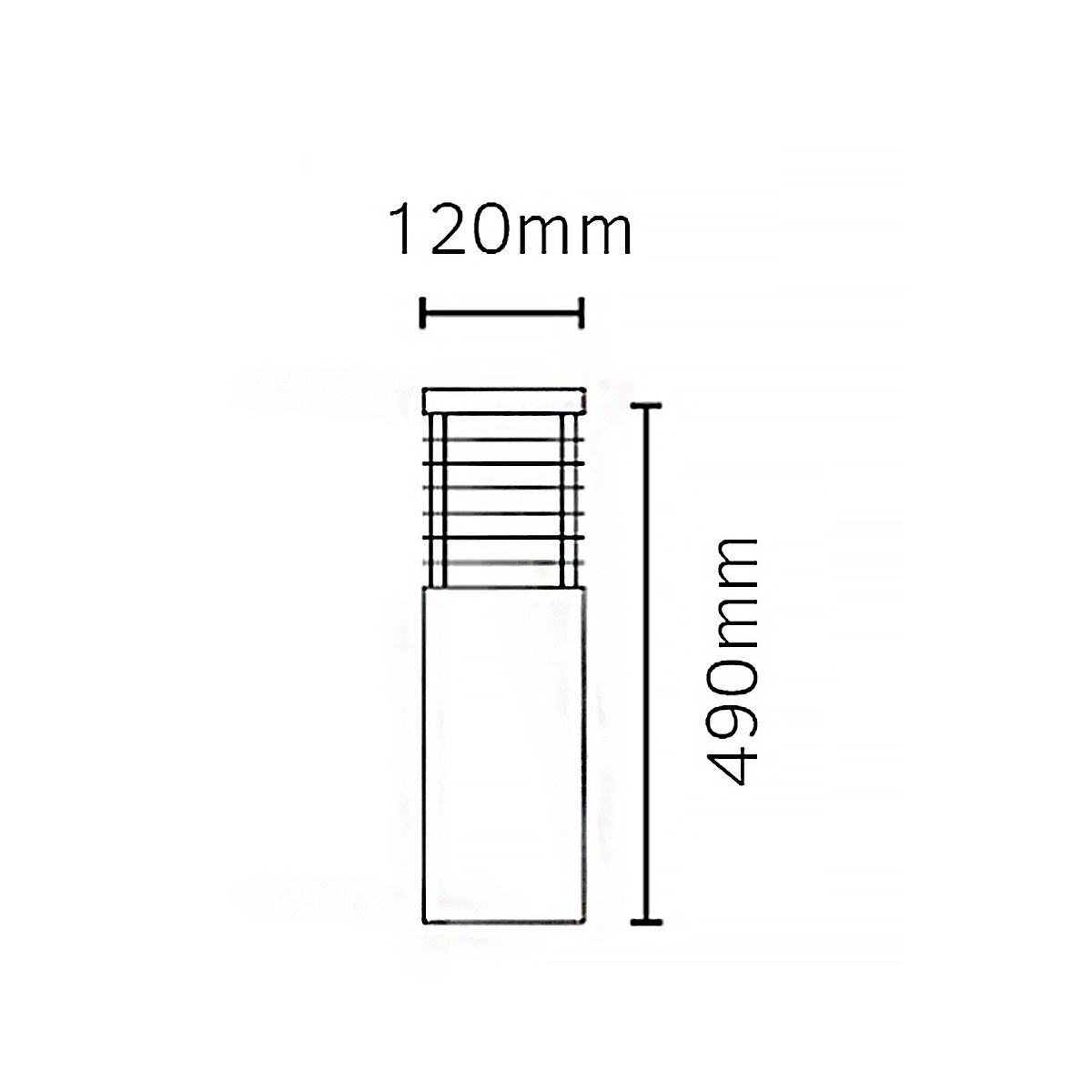 Halmstad Bollard Various Size & Finish E27  IP65