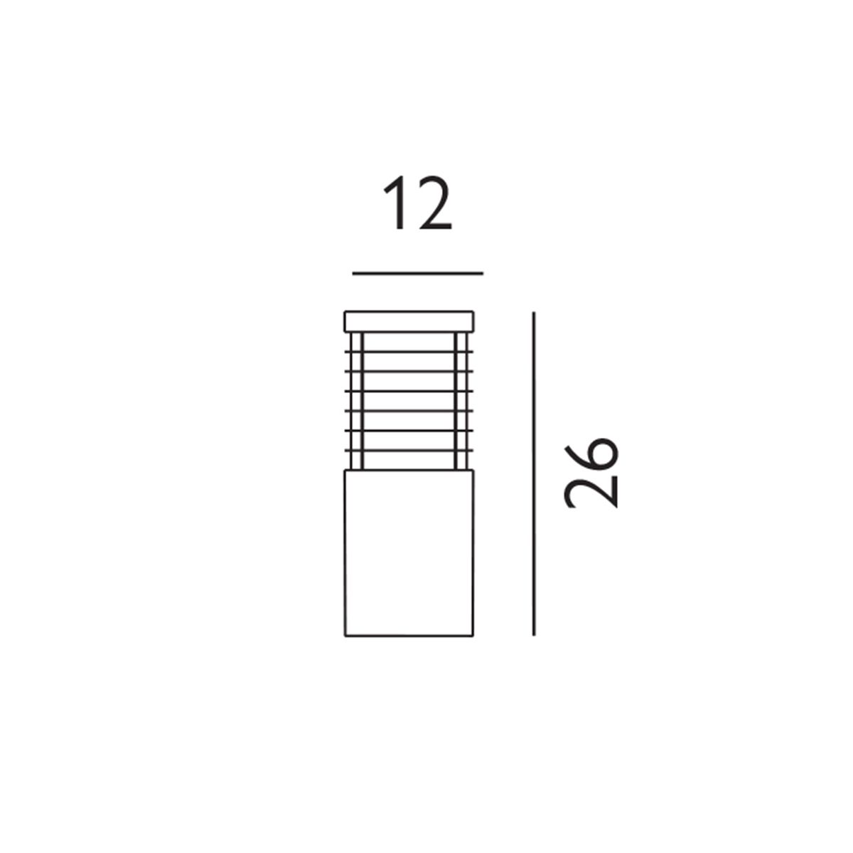 Halmstad Bollard Various Size & Finish E27  IP65