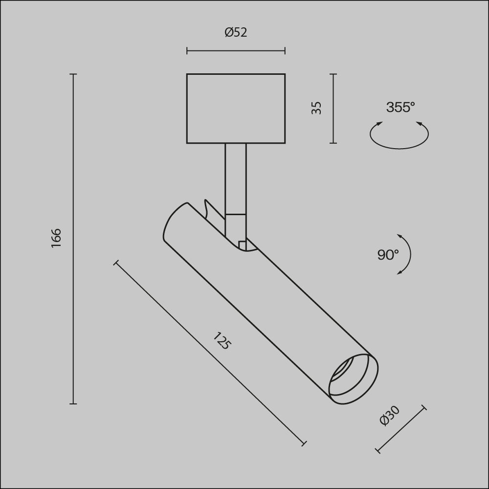 Focus T Spotlight 3000K 1x6W 36°- Various Finishes