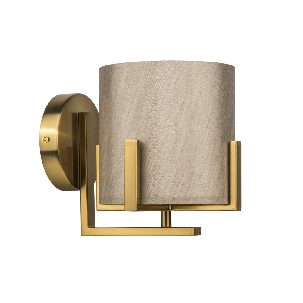 Hadden 1 Light  Wall Light- Satin Brass/ Satin Chrome Finishes