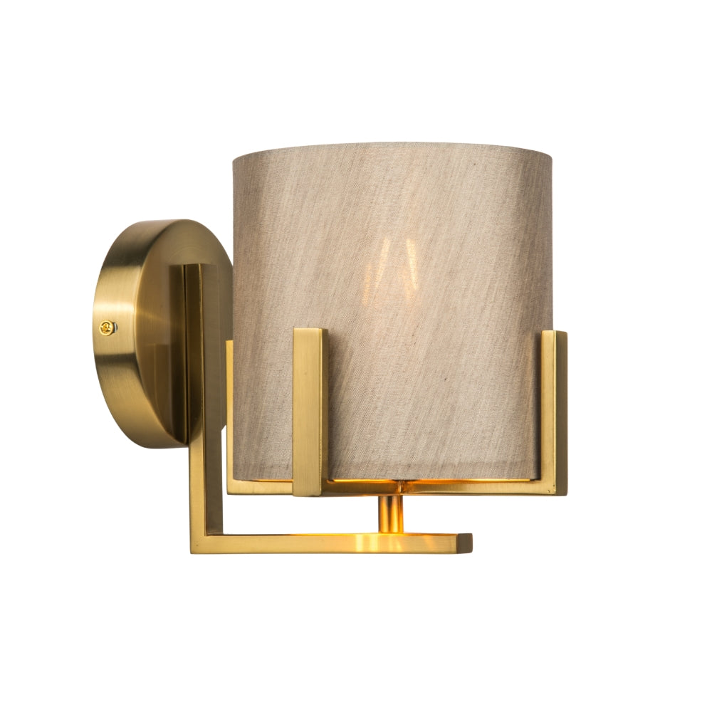 Hadden 1 Light  Wall Light- Satin Brass/ Satin Chrome Finishes