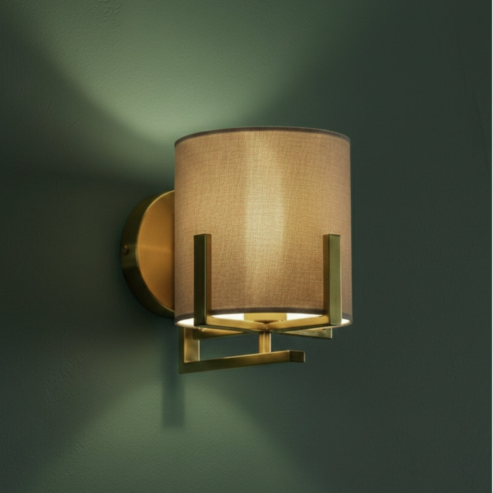 Hadden 1 Light  Wall Light- Satin Brass/ Satin Chrome Finishes