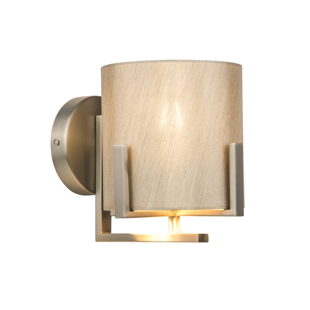 Hadden 1 Light  Wall Light- Satin Brass/ Satin Chrome Finishes
