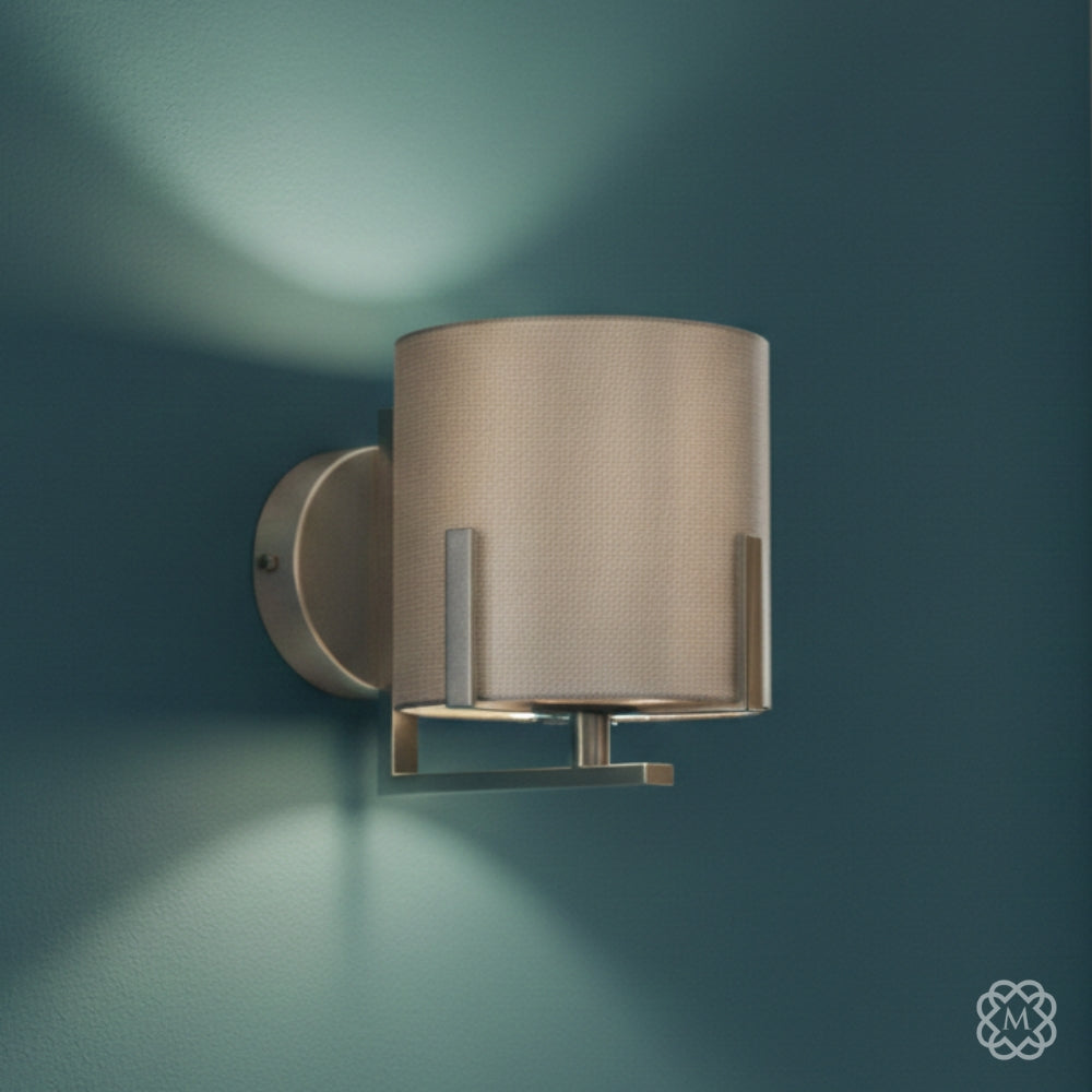 Hadden 1 Light  Wall Light- Satin Brass/ Satin Chrome Finishes