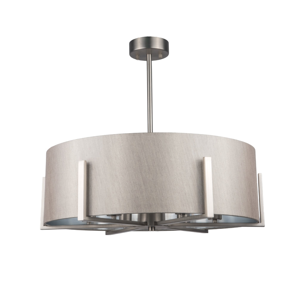 Hadden 6Lt Chandelier- Satin Brass/ Satin Chrome Finishes