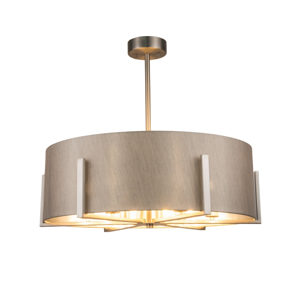 Hadden 6Lt Chandelier- Satin Brass/ Satin Chrome Finishes