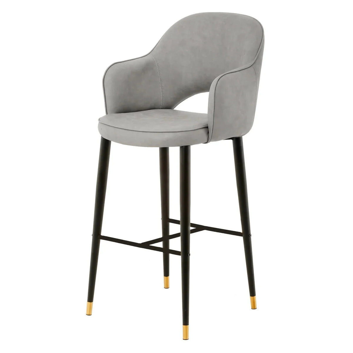 Hadley Highback Stool - Grey Finish