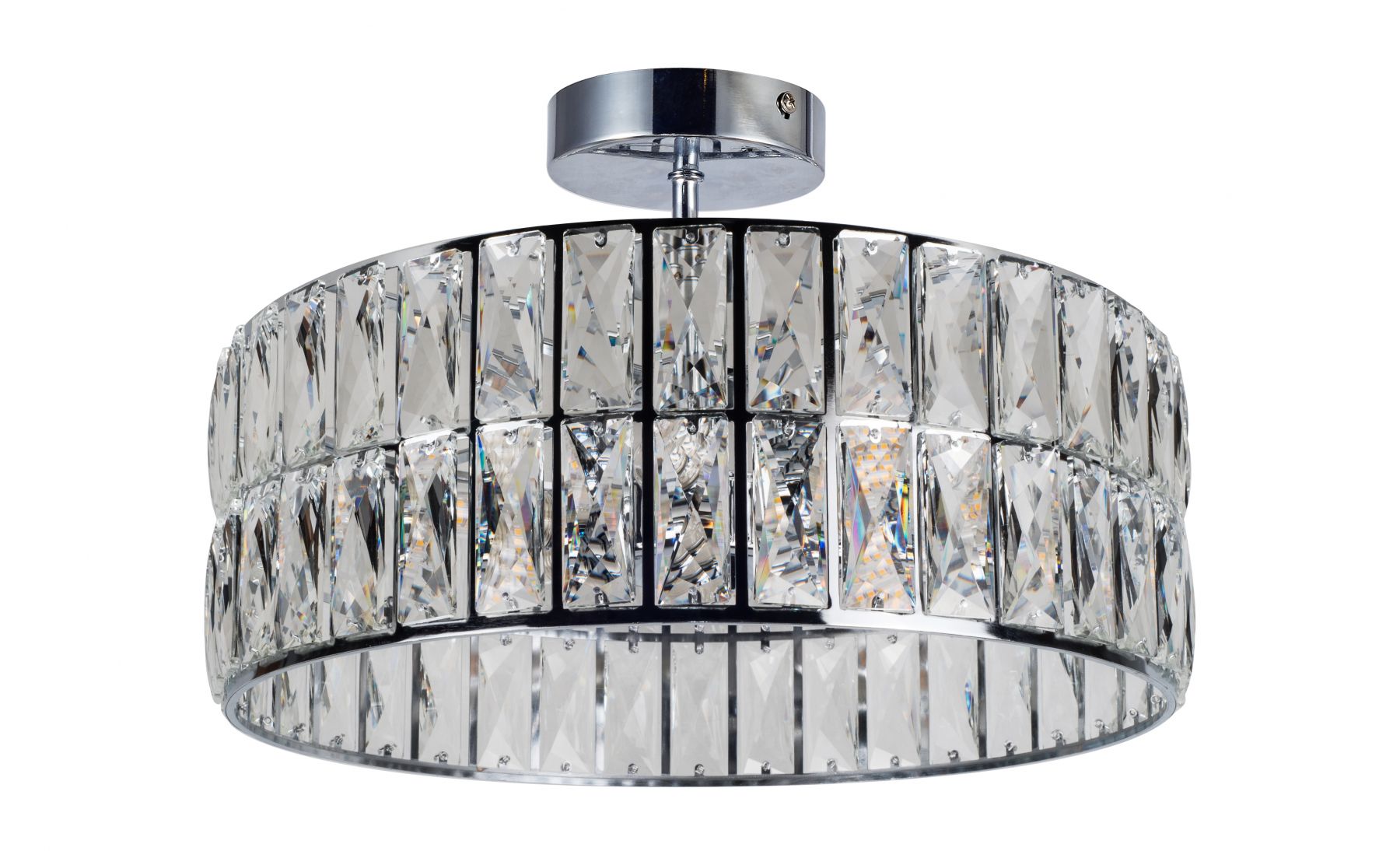 Isla 4/6 Light Polished Chrome/Satin Brass Bathroom Crystal Ceiling Light