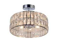 Isla 4/6 Light Polished Chrome/Satin Brass Bathroom Crystal Ceiling Light