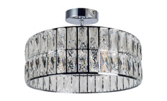 Isla 4/6 Light Polished Chrome/Satin Brass Bathroom Crystal Ceiling Light