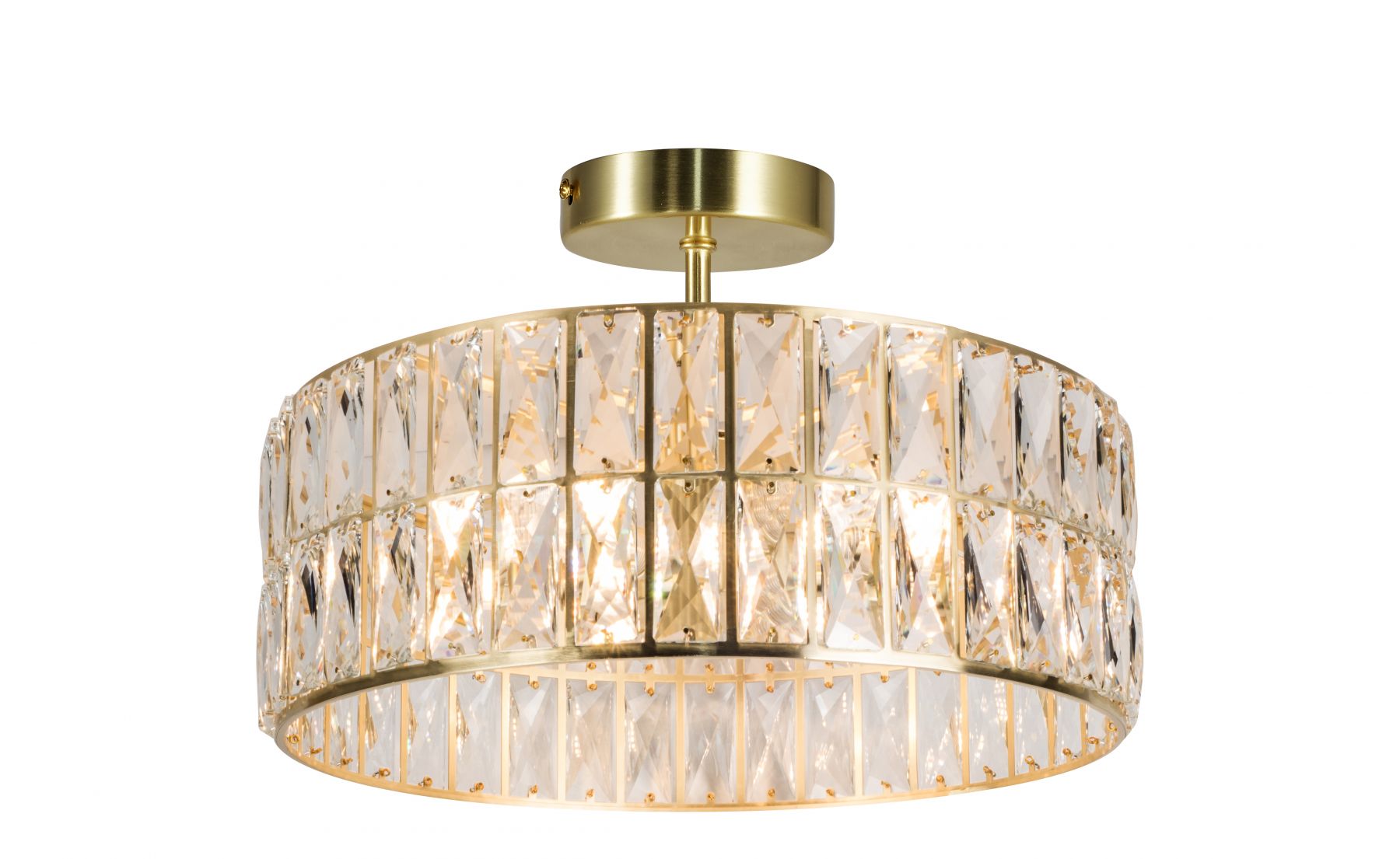 Isla 4/6 Light Polished Chrome/Satin Brass Bathroom Crystal Ceiling Light