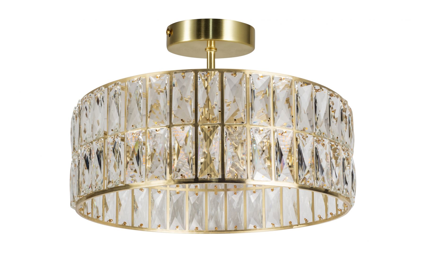 Isla 4/6 Light Polished Chrome/Satin Brass Bathroom Crystal Ceiling Light