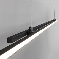 Halo LED Linear Pendant - Black/ Brass Finish