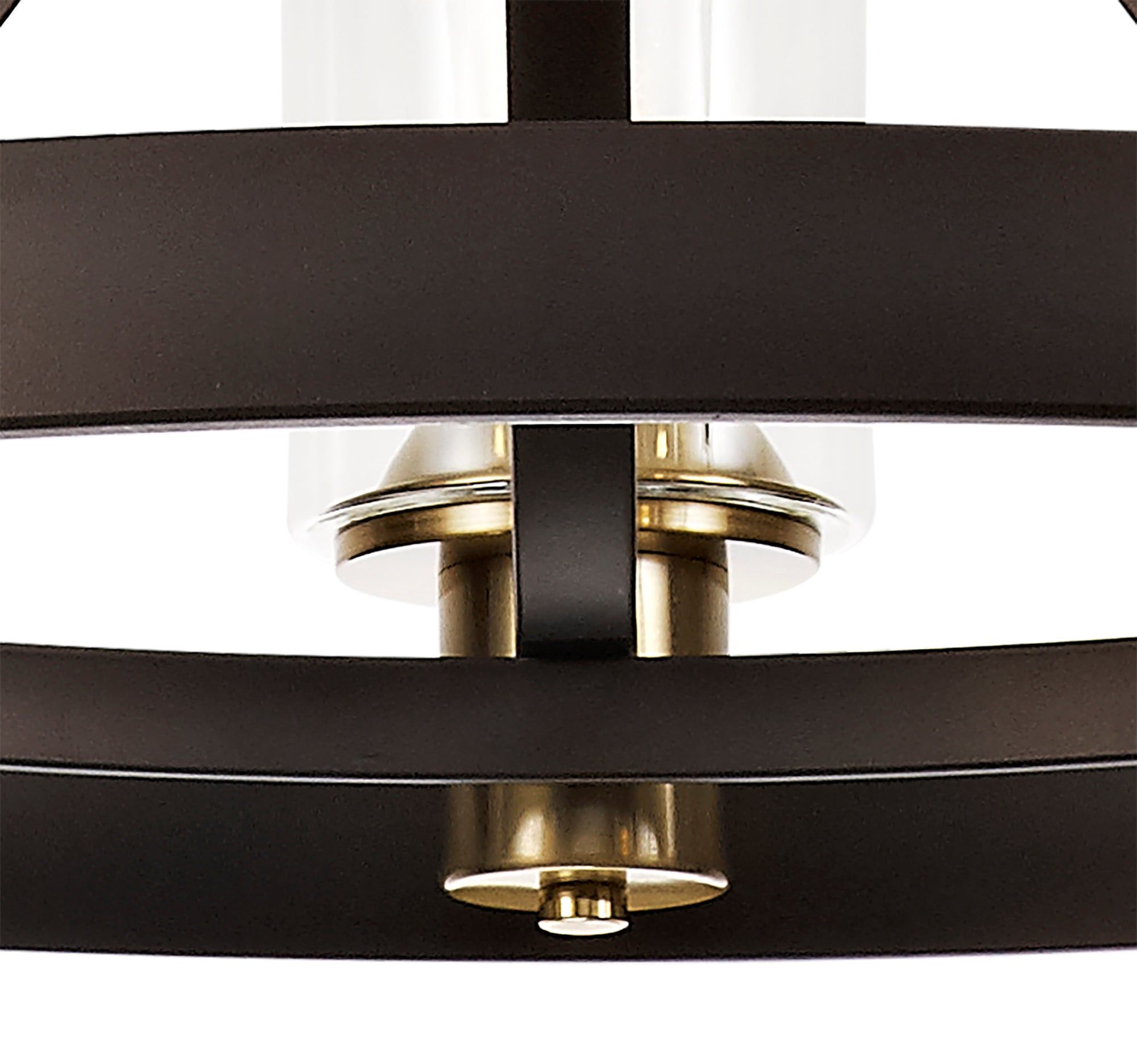 Halo Pendant 3/5 Light E27, Brown Oxide/Bronze With Clear Glass Shades