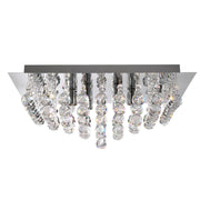 Hanna 6Lt Flush Ceiling Light - Chrome & Clear Crystal Finish