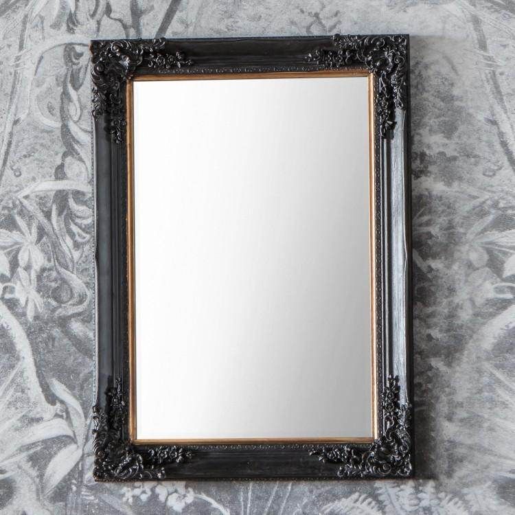 Harrelson Mirror Antique Black W790 x D70 x H1090mm - Cusack Lighting