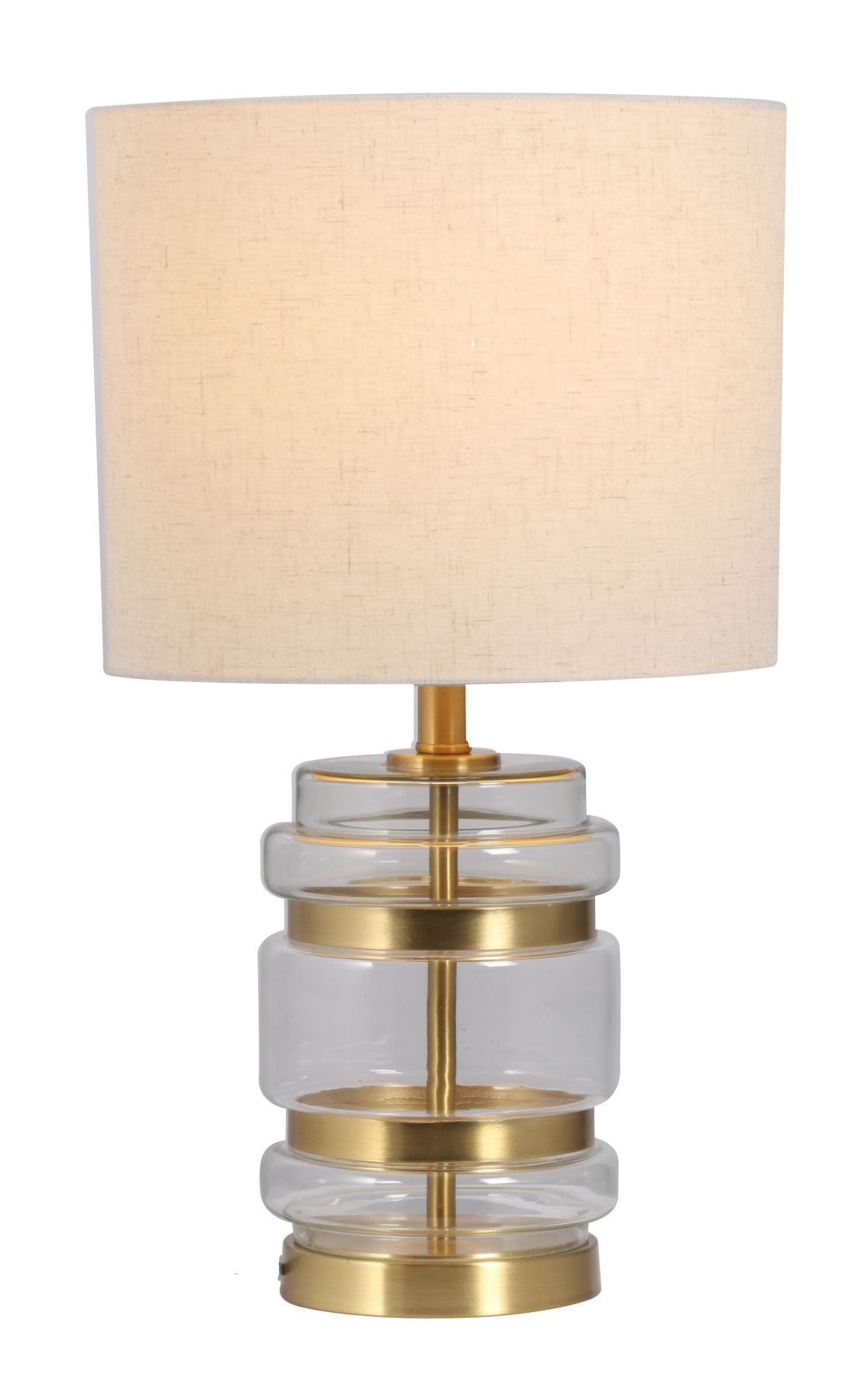 Hartley Table Lamp with Shade - Satin Brass Finish IP20