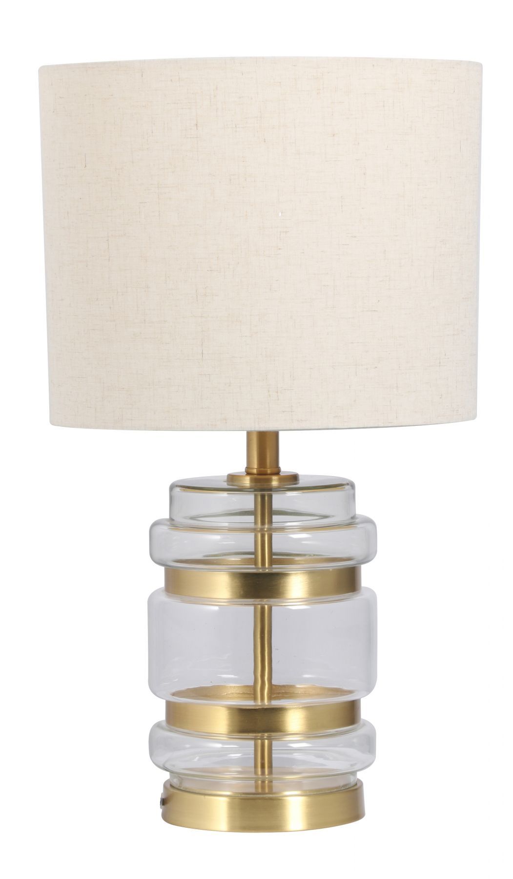 Hartley Table Lamp with Shade - Satin Brass Finish IP20
