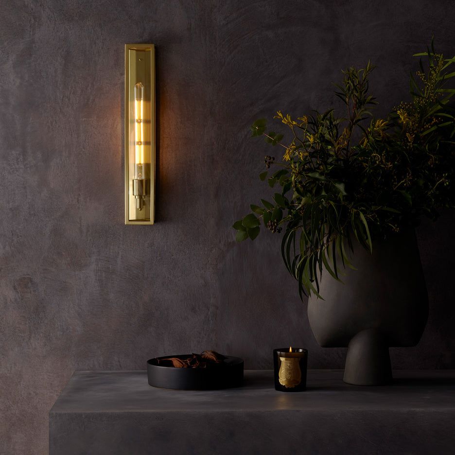 Harvard 500 Natural Brass Wall Light Fitting