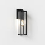 Harvard Lantern Outdoor Wall Light Fixture - Textured Black Finish IP44