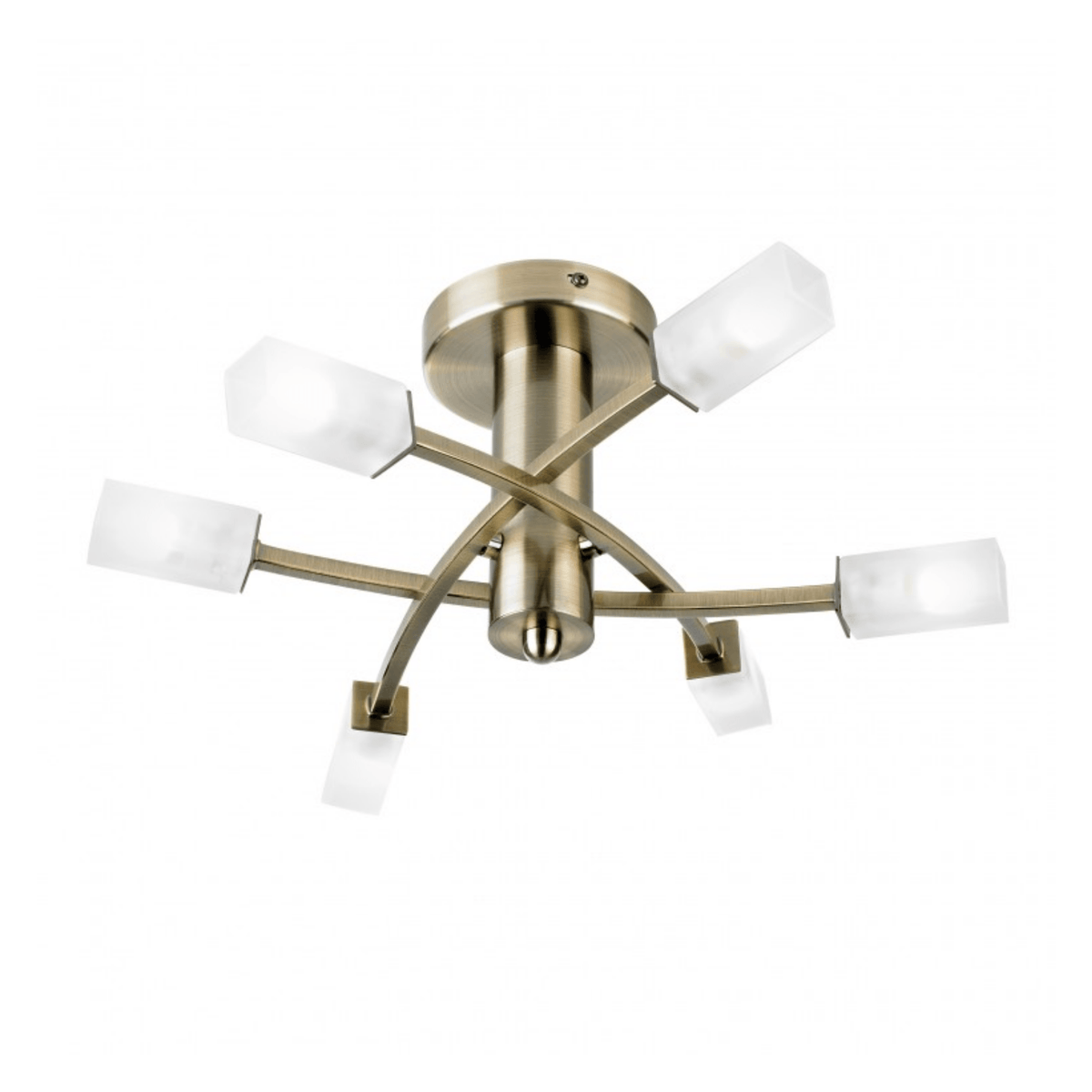 Havana 6 Ceiling Lamp Antique Brass - Cusack Lighting