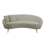 Hazel Sofa - Bouclé Cream & Bronze Finish