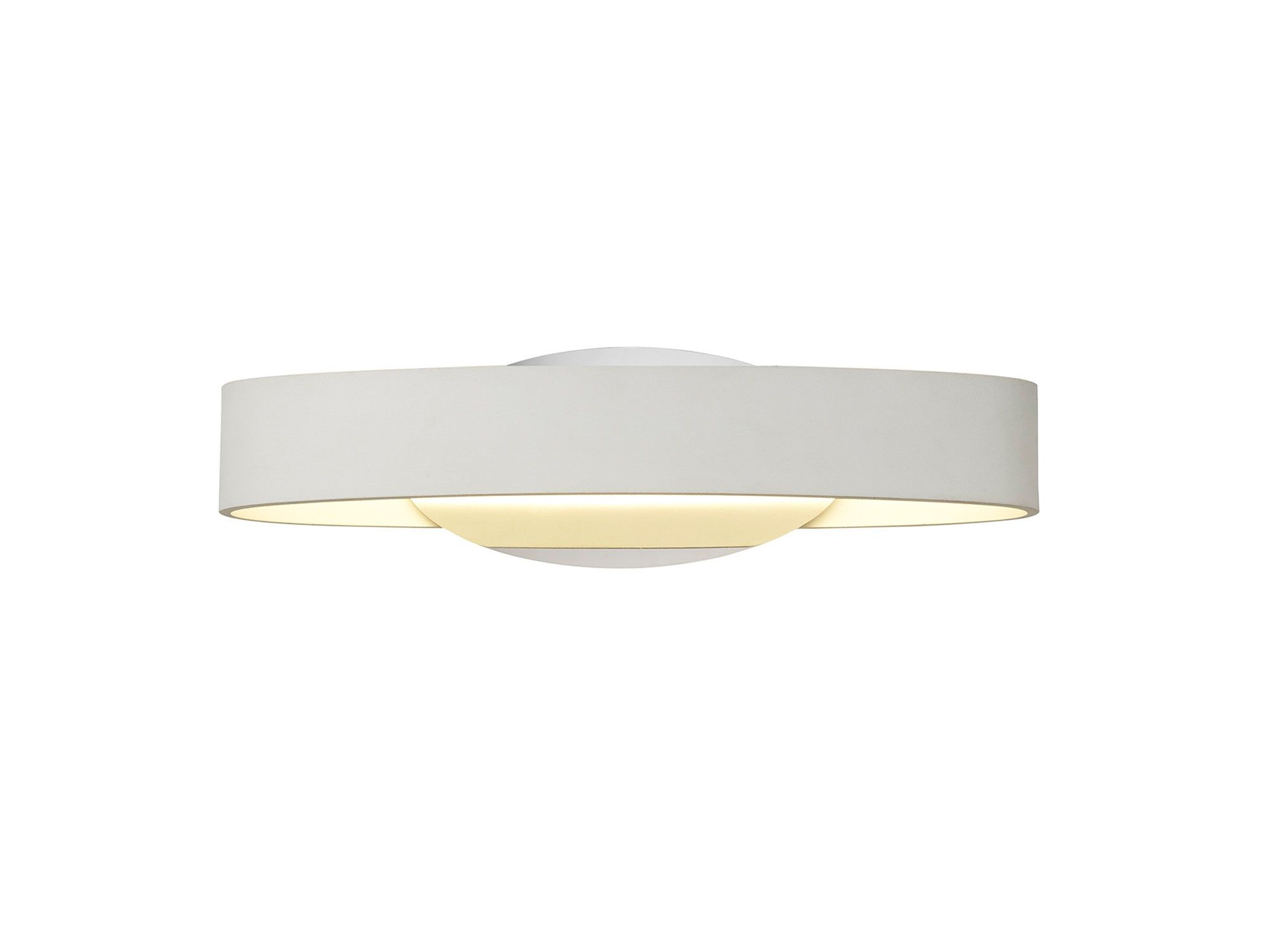 Heartland Wall Lamp, 1 x 6W LED, 3000K, 480lm, 3yrs Warranty - White & Polished Chrome Finish IP20