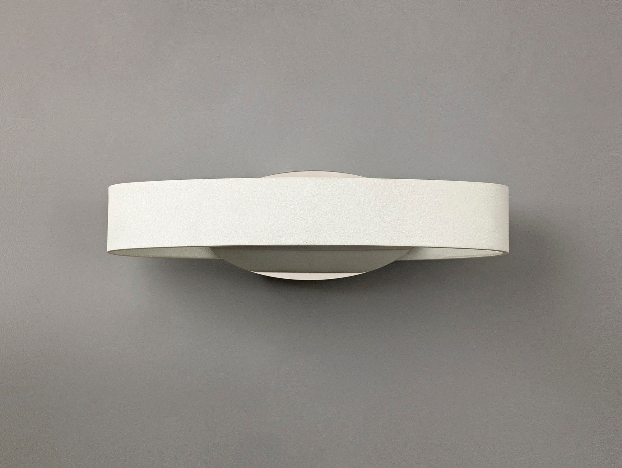 Heartland Wall Lamp, 1 x 6W LED, 3000K, 480lm, 3yrs Warranty - White & Polished Chrome Finish IP20