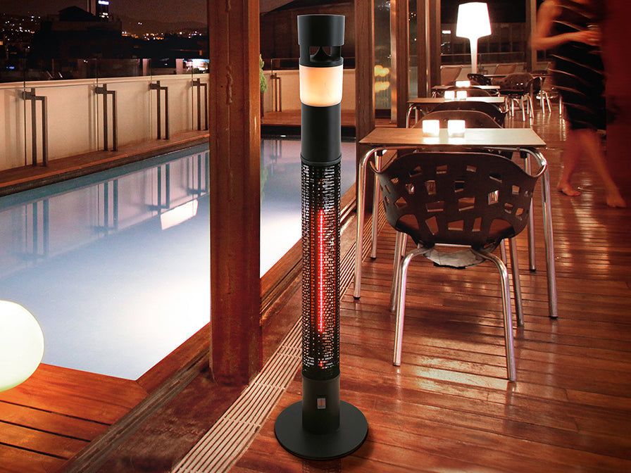 HEAT SOUND OUTDOOR HEATER 1500W - Black & Opal Finish