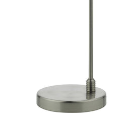 Hector Table Lamp Satin Nickel & Textured Glass