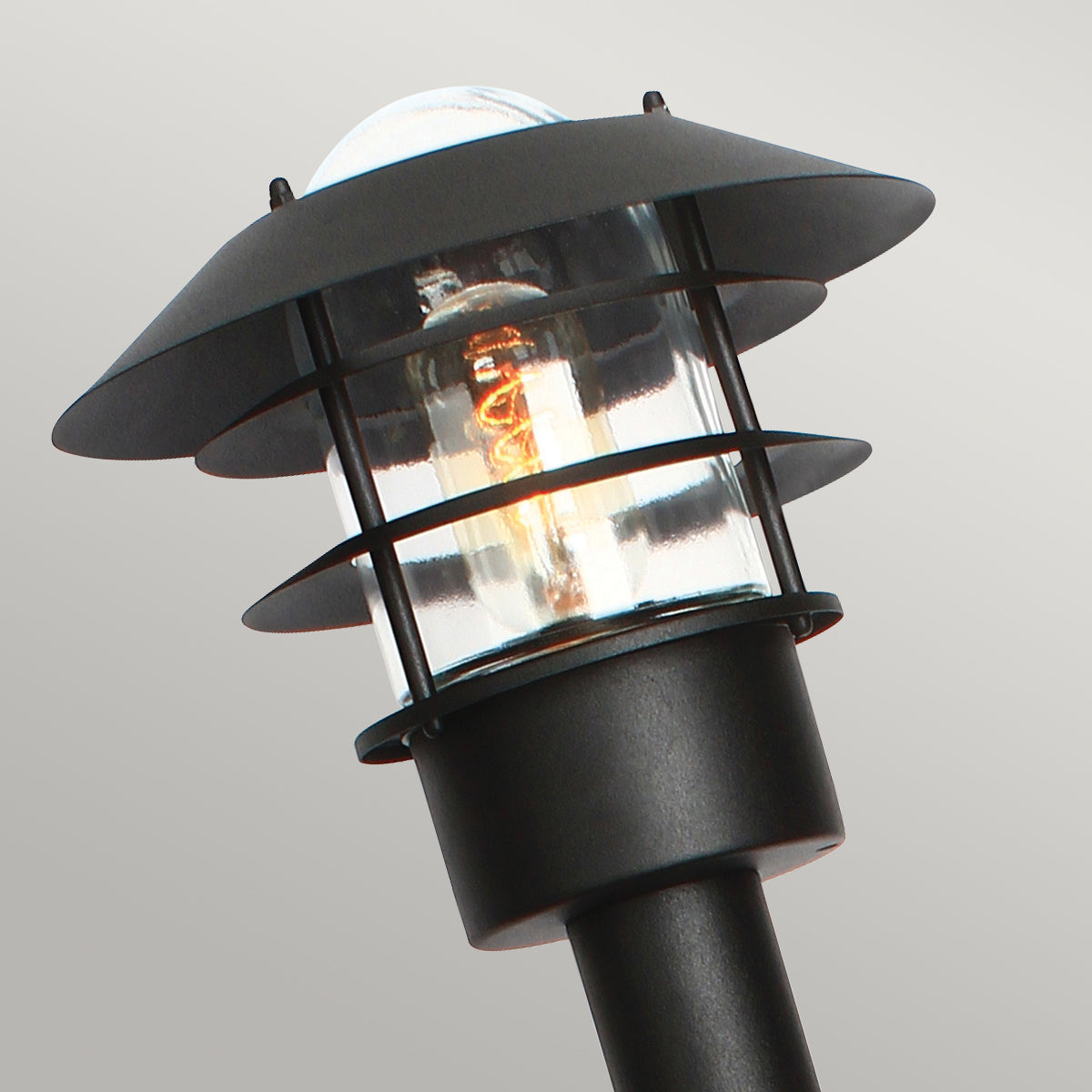 Helsingor Bollard Lantern – Black Finish