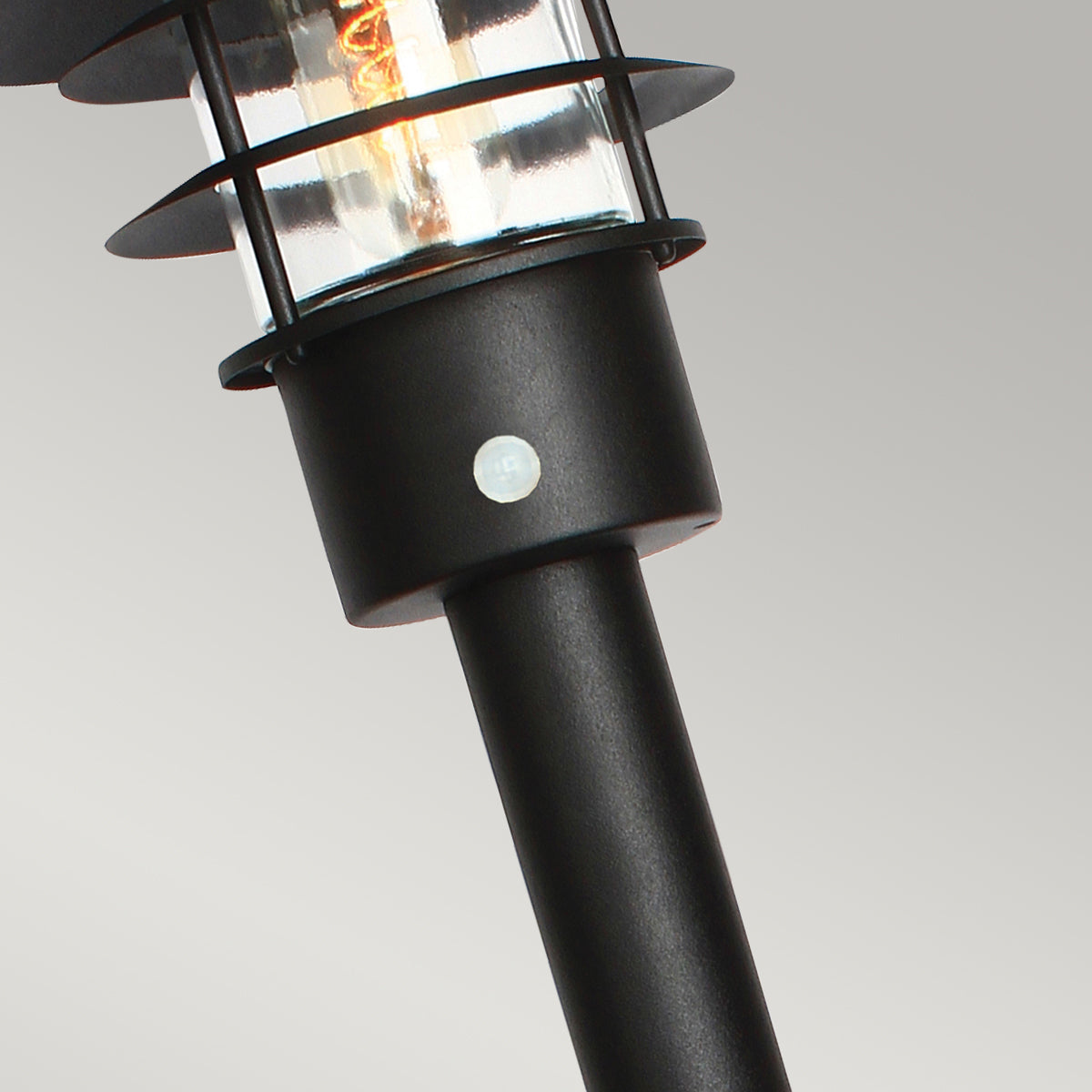 Helsingor Bollard Lantern with PIR – Black Finish