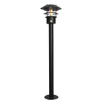 Helsingor 1 Light Bollard Lantern PIR - Silver IP44 E27