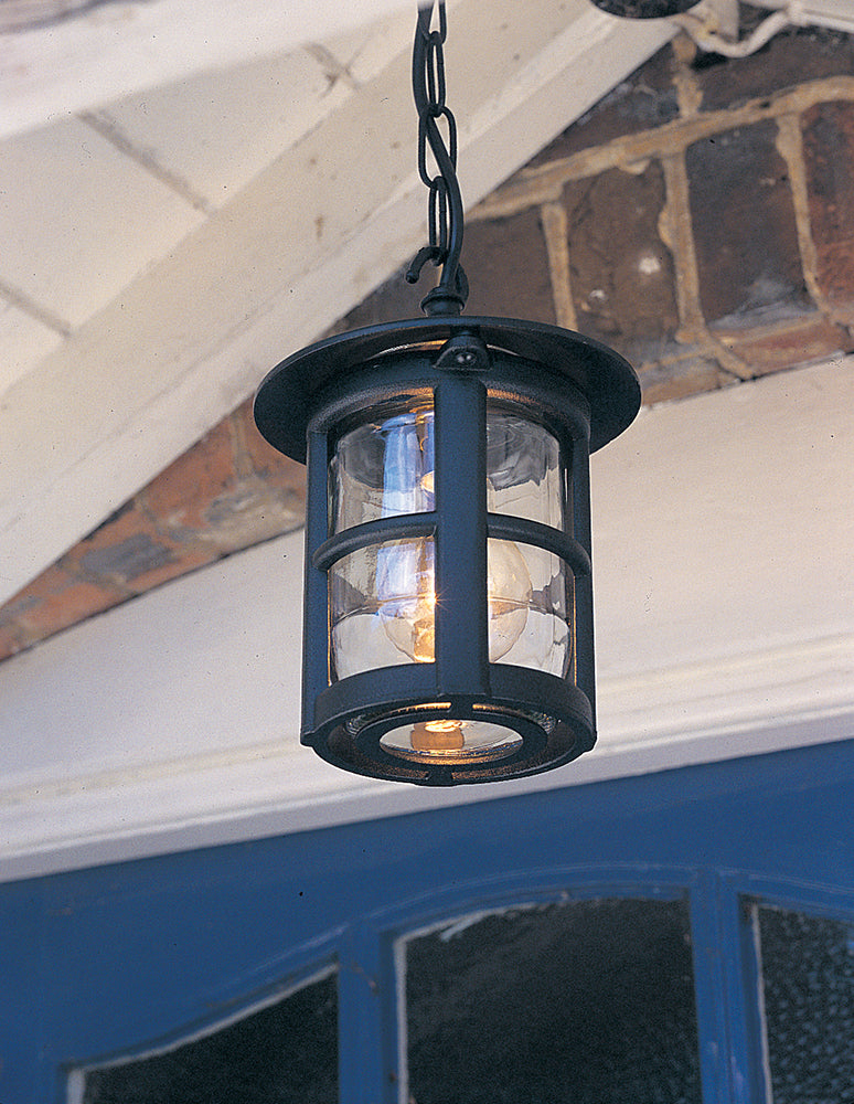 Hereford Porch Chain Lantern (Style B) – Black Finish