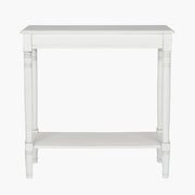 Heritage Pine Wood Rectangular Console K/D- White Finish