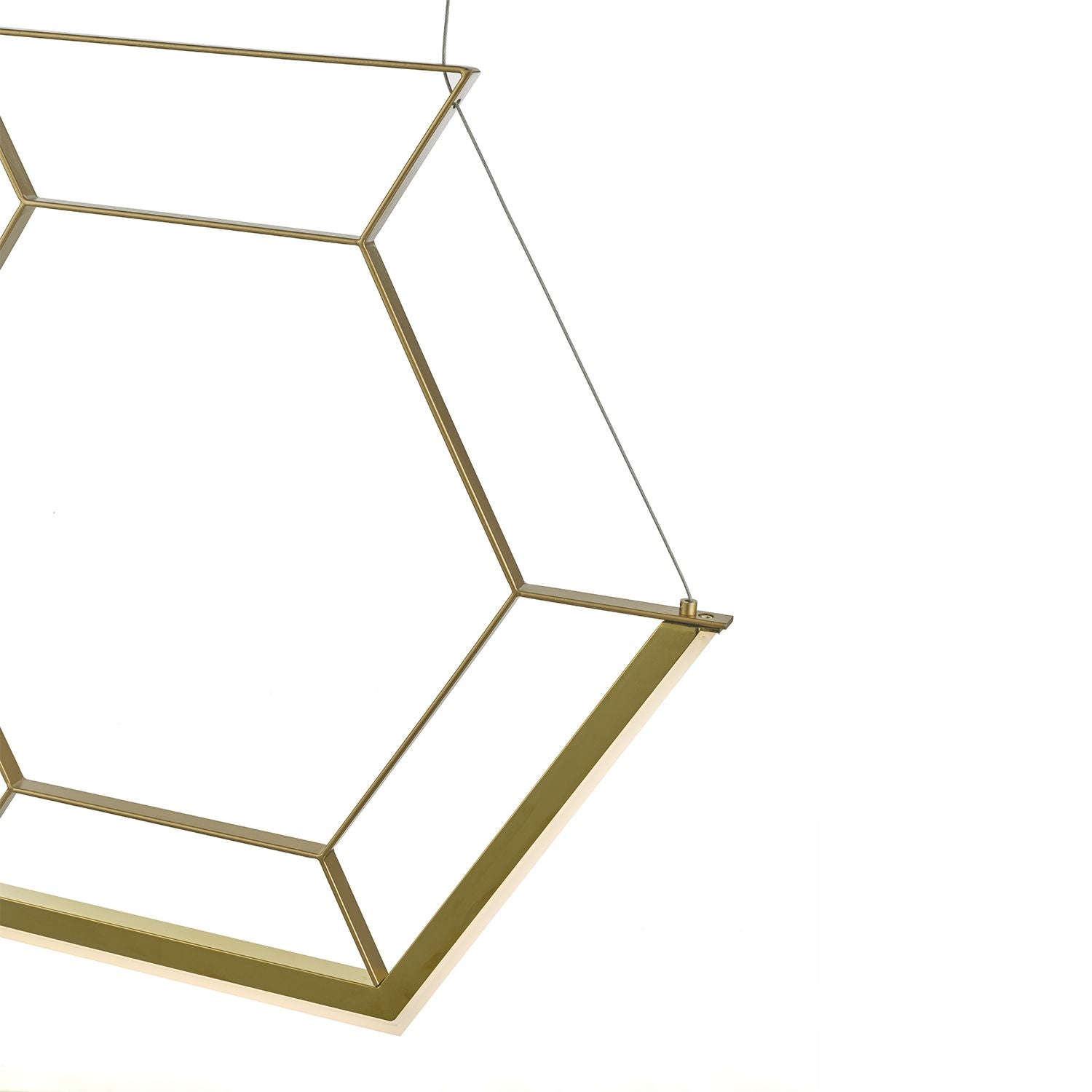 Hexagon Led Hanging Ceiling Light Gold/Black LED