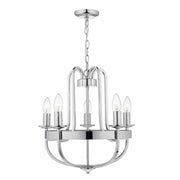 Dar Heythrope 5 Light Fitting Polished Nickel - Cusack Lighting