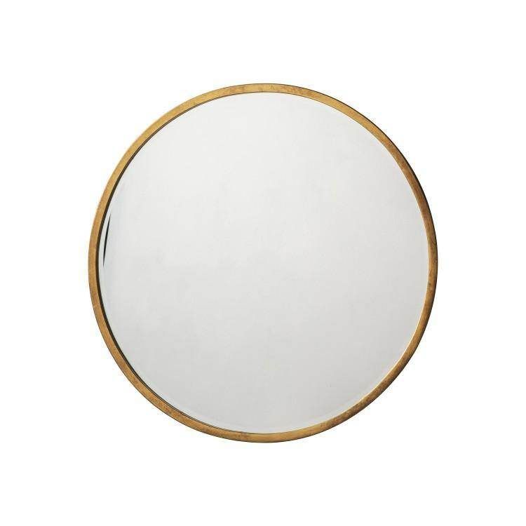 Higgins Round Mirror Antique Gold W600 x D20 x H600mm