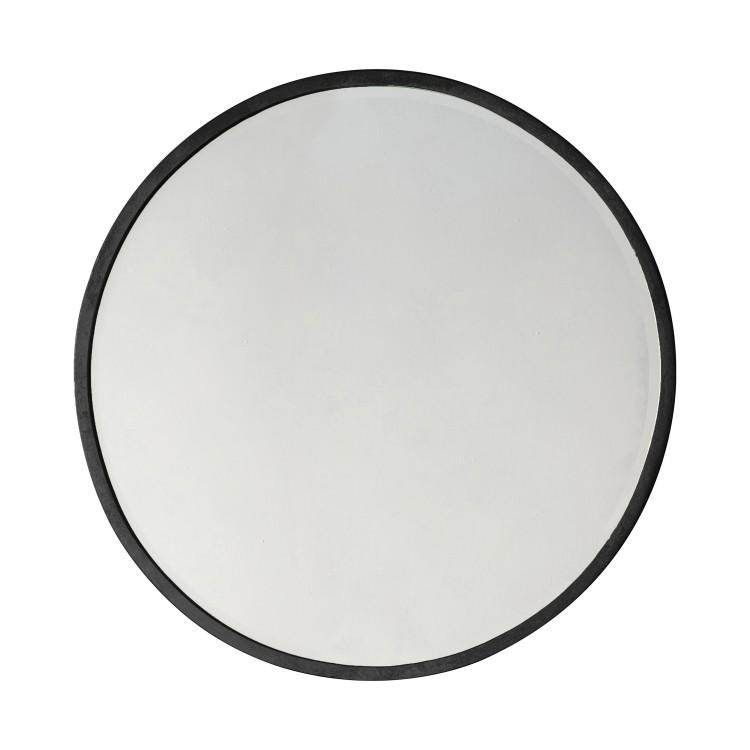 Higgins Round Mirror Black W800 x D20 x H800mm